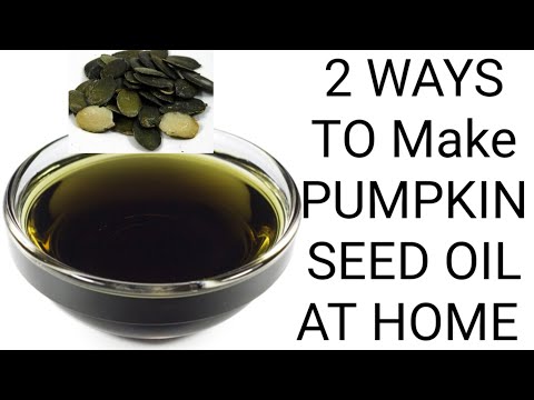 How to make pumpkin seed oil at home two ways DIY for hair and skin care.